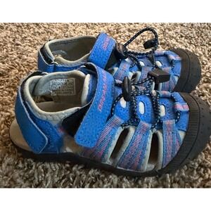 Dream Pairs Boys Blue & Orange Summer Closed Toe Sports Summer Sandals Size 10